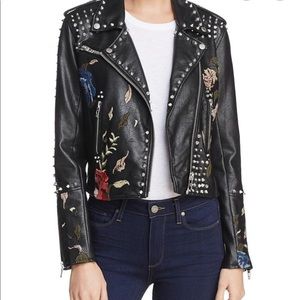 Blank NYC Embroidered Vegan Leather Jacket